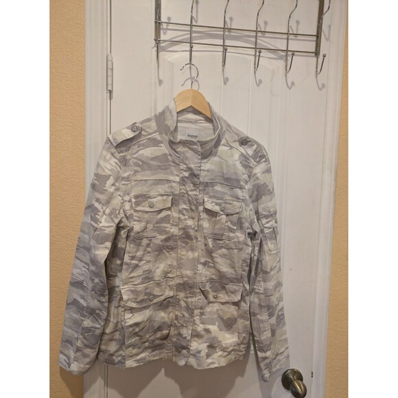 Kenzie Women's Camo Full Zip Utility Jacket  Front Pockets Gray Size Large - Picture 11 of 16